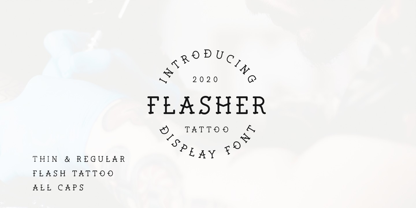 Flasher Regular Font preview